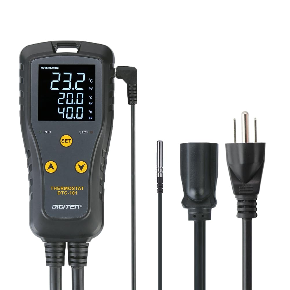 Amazon.co.jp: DIGITEN 高精度温度調節器 110V 10A温度コントローラー